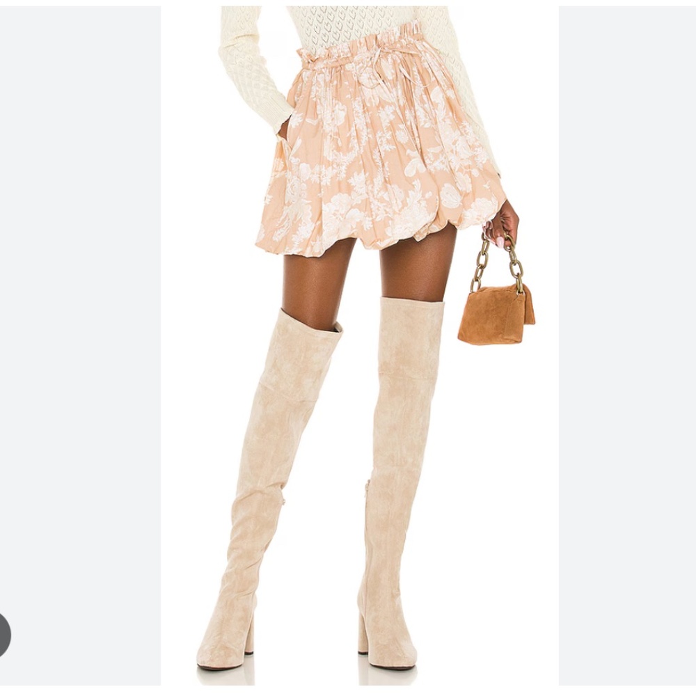 LoveShackFancy X REVOLVE Cheyenne Skirt in Espresso Foam